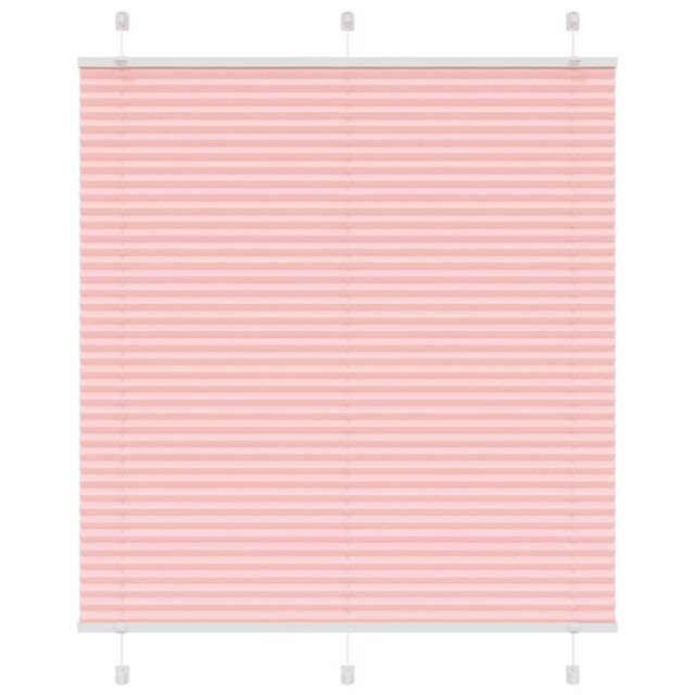 Berkfield Home Pleated Blind Pink 120x100 cm Fabric Width 119.4 cm Polyester - image 1