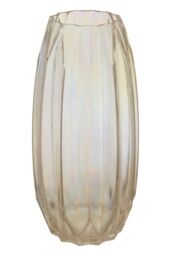 Orsina Large Glass Vase with Iridescent Finish in Clear - thumbnail 3