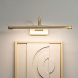 ValueLights Alana Single Picture Wall IP44 Rated Bathroom Integrated LED Wall Light in Gold