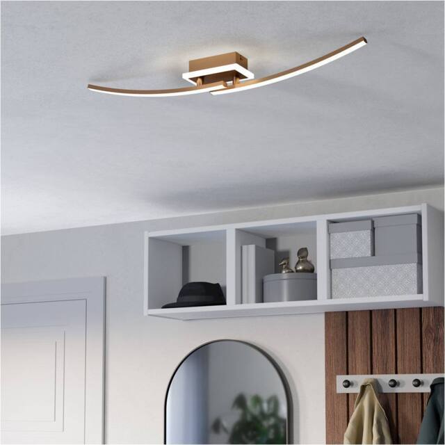 Loops Elegant Bronze Ceiling Light for Indoor Space - Stylish Semi Flush - image 1