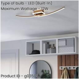 Loops Elegant Bronze Ceiling Light for Indoor Space - Stylish Semi Flush - thumbnail 2