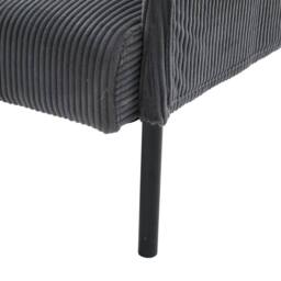 Matteo Corduroy Upholstered Loveseat Sofa with Side Pockets in Charcoal - thumbnail 7