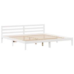 Berkfield Home Full Bed Frame without Mattress White 180x200 cm Super King Solid - thumbnail 7