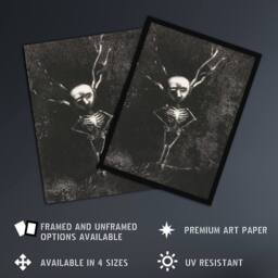 Artery8 Pale Figure in Maze of Branches Redon Vintage Framed Wall Art Print in Grey - Size: A4 - thumbnail 2