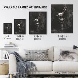 Artery8 Pale Figure in Maze of Branches Redon Vintage Framed Wall Art Print in Grey - Size: A4 - thumbnail 3