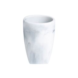 Showerdrape Octavia White Marble & Chrome Tumbler - thumbnail 3