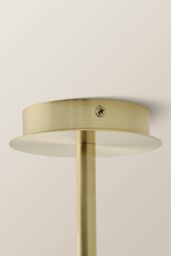 ValueLights Canya 3 Way Ribbed Glass Chandelier Style Ceiling Light in Gold - thumbnail 5