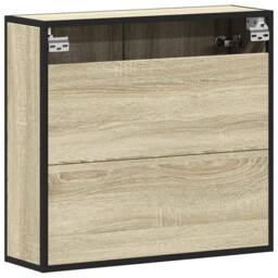 Berkfield Home Durable Bathroom Mirror Cabinet Sonoma Oak 65x20x60 cm Engineered Wood in Light Beige - Size: 65 x 20 x 60 cm - thumbnail 7