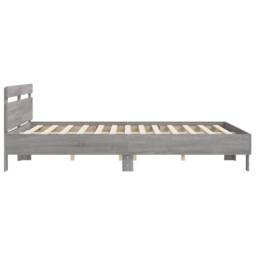 Berkfield Home Durable Bed Frame without Mattress Grey Sonoma 160x200 cm - thumbnail 6