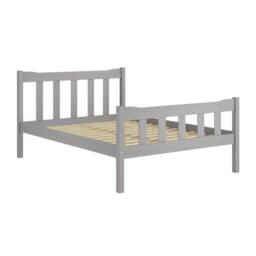 Wyld Haus Tralee Grey Washed Pine King Bed with Panelled Headboard & Footboard - thumbnail 2