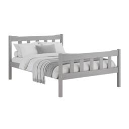 Wyld Haus Tralee Grey Washed Pine King Bed with Panelled Headboard & Footboard - thumbnail 3