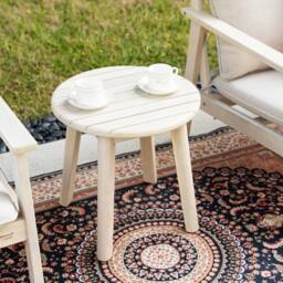 Direct Wicker Acacia Wood Outdoor Bistro Set, Table Set - Naturally Sanded in Cream - Size: 2 Seater - thumbnail 3