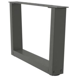 Berkfield Home Dining Table Legs V-Shape 2 pcs Anthracite 60x(30-31.3) cm Steel in Black - thumbnail 4
