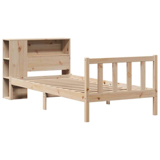 Berkfield Home Decorative Bookcase Bed without Mattress 75x190 cm Small Single S in Natural - image 1