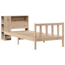 Berkfield Home Decorative Bookcase Bed without Mattress 75x190 cm Small Single S in Natural - thumbnail 1