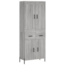 Berkfield Home Highboard Grey Sonoma 69.5x34x180 cm Engineered Wood - thumbnail 2