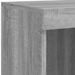 Berkfield Home Sideboard with LED Lights Grey Sonoma 81x37x100 cm - Size: 81 x 37 x 100 cm - thumbnail 9