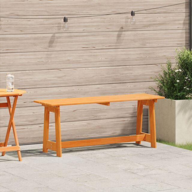 Berkfield Home Outdoor Bench Acacia 119x35x47 cm Solid Wood Pine in Brown - Size: 119 x 35 x 47 cm - image 1