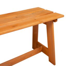 Berkfield Home Outdoor Bench Acacia 119x35x47 cm Solid Wood Pine in Brown - Size: 119 x 35 x 47 cm - thumbnail 7