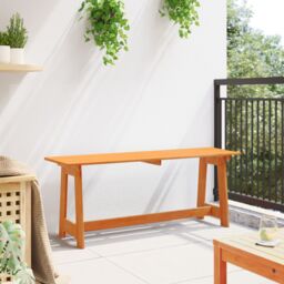 Berkfield Home Outdoor Bench Acacia 119x35x47 cm Solid Wood Pine in Brown - Size: 119 x 35 x 47 cm - thumbnail 3