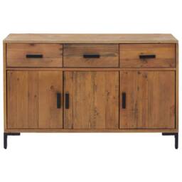 Berkfield Home Sideboard Brown 110x35x70 cm Solid Pinewood - Size: 110 x 35 x 70 cm - thumbnail 3