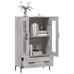 Berkfield Home Highboard Grey Sonoma 69.5x31x115 cm Engineered Wood - thumbnail 4