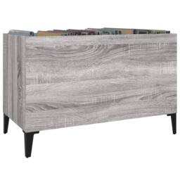 Berkfield Home Record Cabinet Grey Sonoma 74.5x38x48 cm Engineered Wood - thumbnail 4