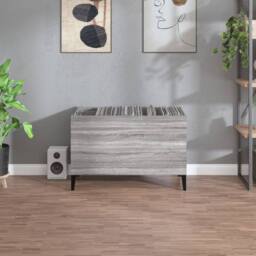 Berkfield Home Record Cabinet Grey Sonoma 74.5x38x48 cm Engineered Wood