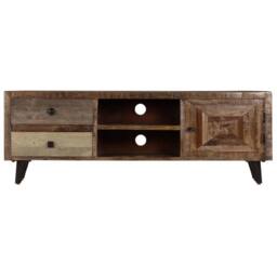 Berkfield Home TV Cabinet 118x30x40 cm Solid Mango Wood in Brown - Size: 118 x 30 x 40 cm - thumbnail 3