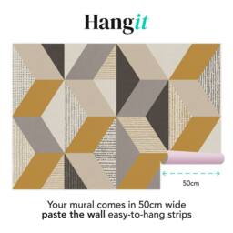 Superfresco Easy Tribal Geo Neutral Print To Order 3m x 2.8m Mural in Beige - thumbnail 3