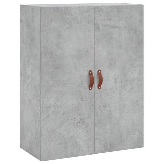 Berkfield Home Wall Mounted Cabinet Concrete Grey 69.5x34x90 cm - image 1