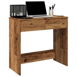 Berkfield Home Desk Old Wood 80x40x75 cm Engineered Wood in Brown - Size: 80 x 40 x 75 cm - thumbnail 4