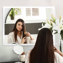 Dprodo LED Bathroom Mirror, Anti-Fog, Dimmable, Wall Mounted in Cool White - Size: 80 cm x 60 cm - thumbnail 7