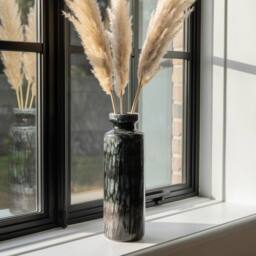 Garden Greatness Obsidian Reactive Glaze Tall Vase - Size: 1 Pack - thumbnail 1