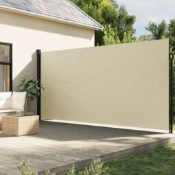 Berkfield Home Retractable Side Awning Cream 220x300 cm