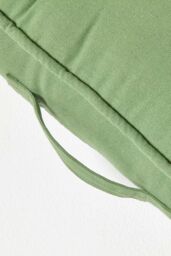 Homescapes Cotton 2 Seater Booster Cushion in Dark Green - thumbnail 4