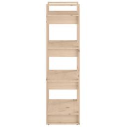 Berkfield Home Book Cabinet/Room Divider 60x35x125 cm Solid Wood in Natural - Size: 60 x 35 x 125 cm - thumbnail 4