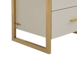 Vente-unique Set Of 2 Bedside Tables With 2 Drawers - MDF - Beige & Gold - thumbnail 9