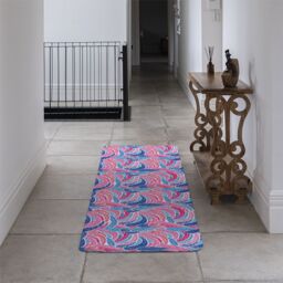 Benjamin Tate Design Boho Pink Runner Rug in Natural - Size: 67 cm x 230 cm - thumbnail 3