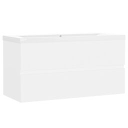 Berkfield Home Sink Cabinet with Built-in Basin White Engineered Wood - thumbnail 2