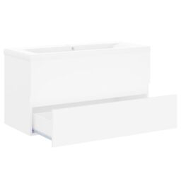 Berkfield Home Sink Cabinet with Built-in Basin White Engineered Wood - thumbnail 4