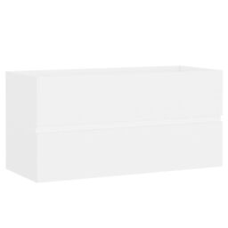Berkfield Home Sink Cabinet with Built-in Basin White Engineered Wood - thumbnail 3