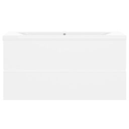 Berkfield Home Sink Cabinet with Built-in Basin White Engineered Wood - thumbnail 6