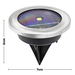 VOGREX 12 xLed Solar Powered Wireless Garden Decking Deck Lights in Silver - thumbnail 2
