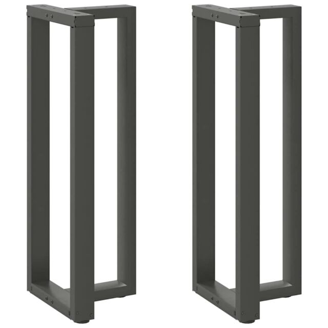 Berkfield Home Bar Table Legs T-Shaped¬†2 pcs Anthracite 50x35x(110-111) cm Steel in Black - image 1