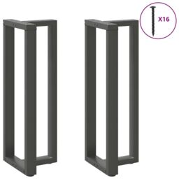 Berkfield Home Bar Table Legs T-Shaped¬†2 pcs Anthracite 50x35x(110-111) cm Steel in Black - thumbnail 3