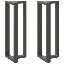 Berkfield Home Bar Table Legs T-Shaped¬†2 pcs Anthracite 50x35x(110-111) cm Steel in Black - thumbnail 1