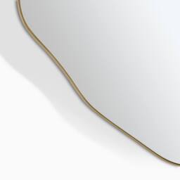 FurnitureboxUK Vita Gold Metal Small 60x60cm Pebble Shape Wall Mirror - Size: 60x60 cm - thumbnail 7