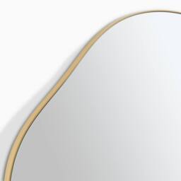 FurnitureboxUK Vita Gold Metal Small 60x60cm Pebble Shape Wall Mirror - Size: 60x60 cm - thumbnail 6