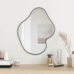 Berkfield Home Wall Mirror Black 50x40 cm - thumbnail 2